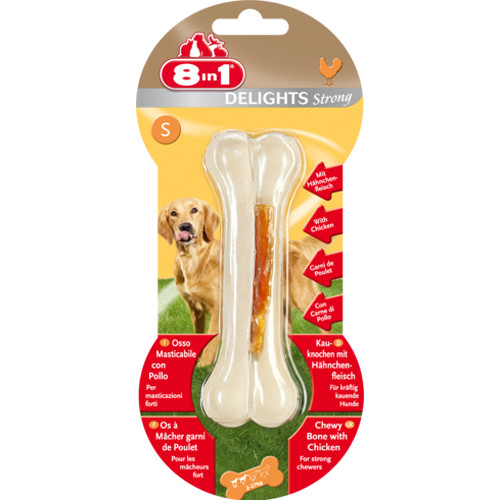 Delights Strong S. Косточка прочная с куриным мясом S. 8in1 (8в1)